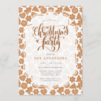 Gingerbread Man Cookies Cute Christmas Invitation