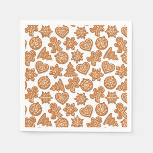 Gingerbread Man Cookies Cute Christmas Napkins