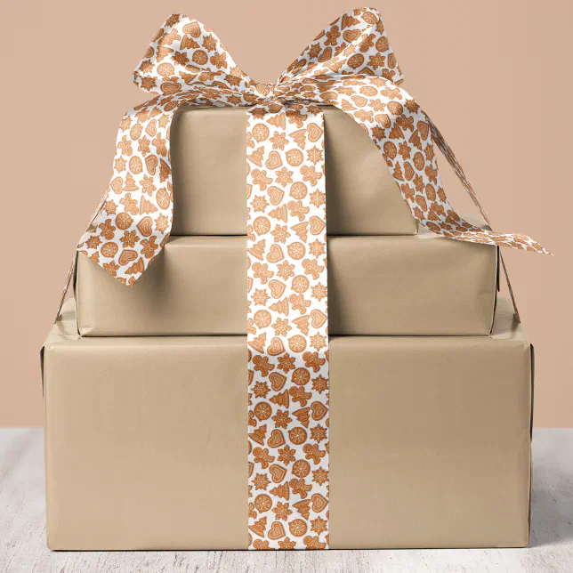 Gingerbread Man Cookies Cute Christmas Satin Ribbon
