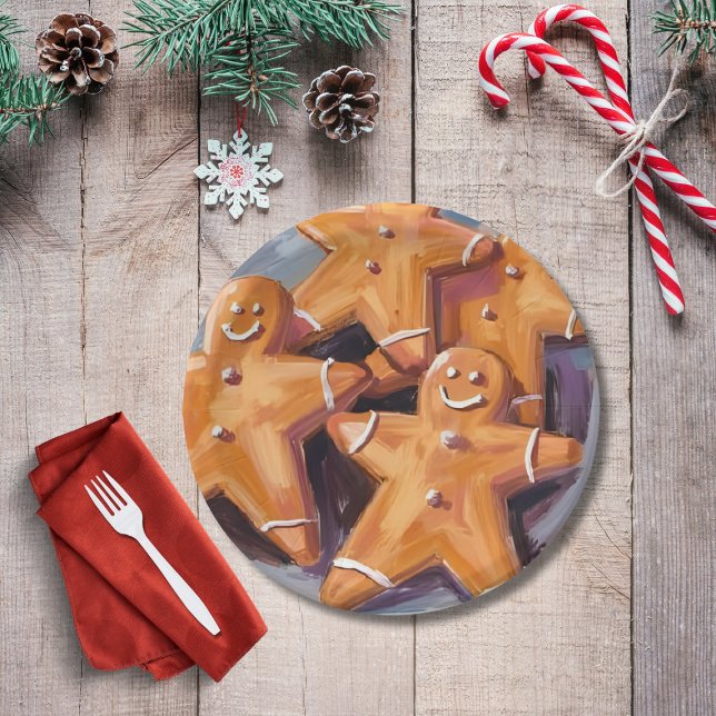 Gingerbread Man Cookies | Merry Christmas Paper Plates (Creator Uploaded)