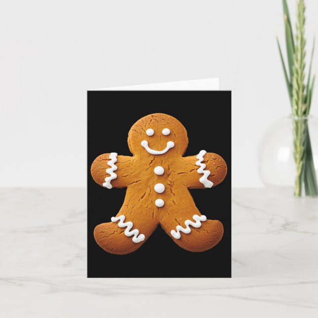 Gingerbread Man Costume Funny Halloween Christmas  Card (Front)