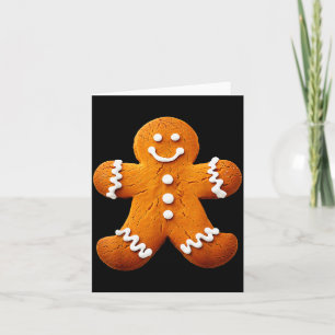 Gingerbread Man Costume Funny Halloween Christmas Card