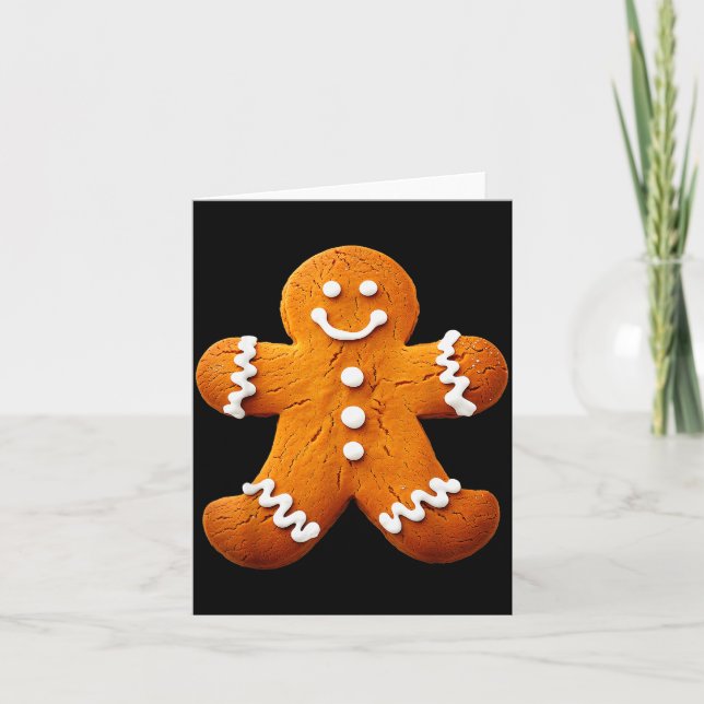 Gingerbread Man Costume Funny Halloween Christmas  Card (Front)