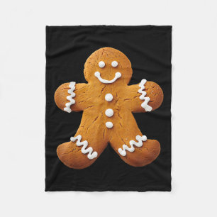 Gingerbread Man Costume Funny Halloween Christmas Fleece Blanket