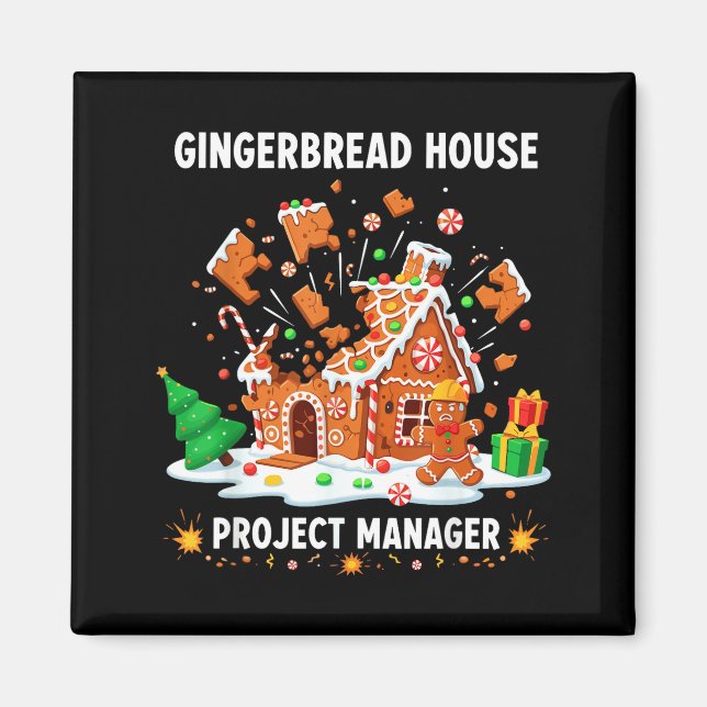 Gingerbread Man Costume, Gingerbread House Project Magnet (Front)