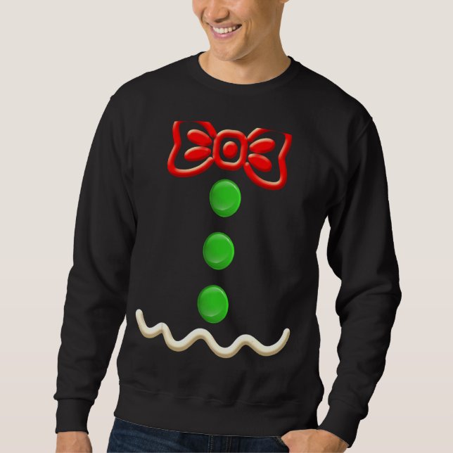 Gingerbread Man Costume Kids  Cookie Christmas App Sweatshirt (Front)