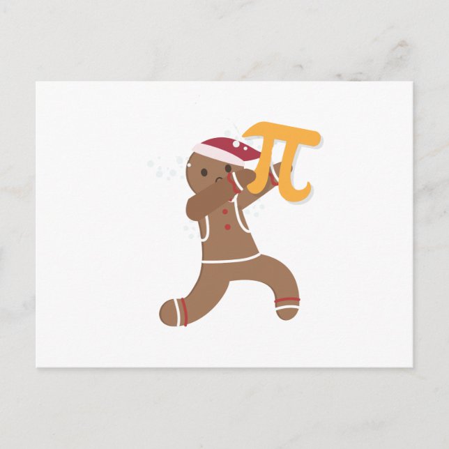 Gingerbread Man Costume Math christmas Men Women Holiday Postcard (Front)