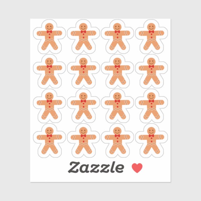 Gingerbread Man Cute Christmas Decorative Planner Sticker (Sheet)