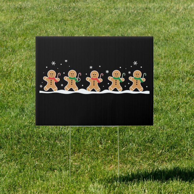 Gingerbread Man Cute Christmas Holiday Baker  Sign (Insitu)