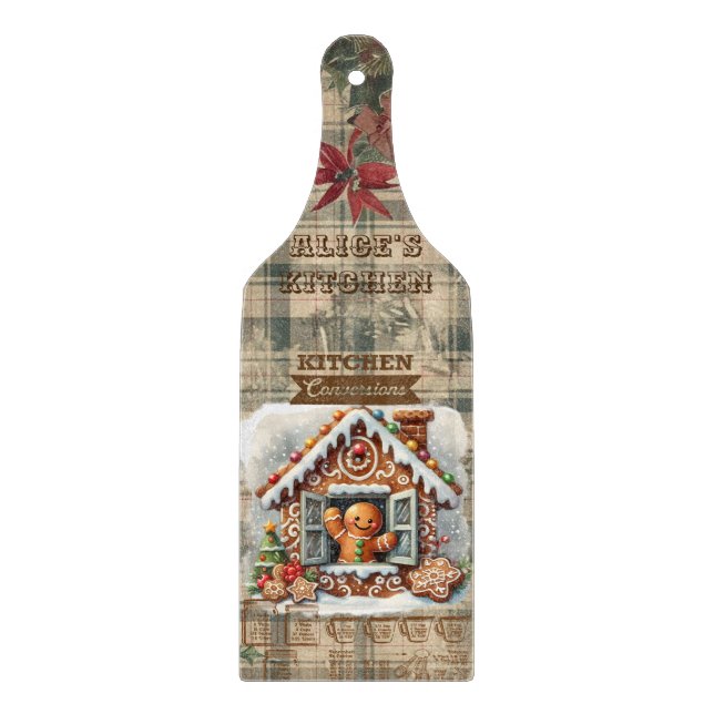 Gingerbread Man Cutting Board: Kitchen Fun! Board (Front)