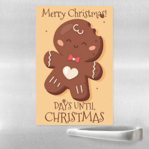 Gingerbread Man days until christmas countdown Magnetic Dry Erase Sheet
