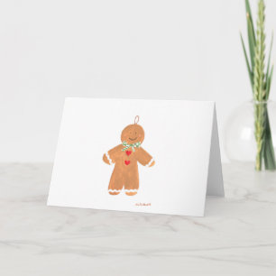 Gingerbread man decoration holiday card