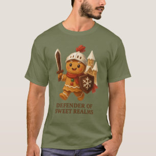 Gingerbread Man - Defender of the Realm Christmas T-Shirt