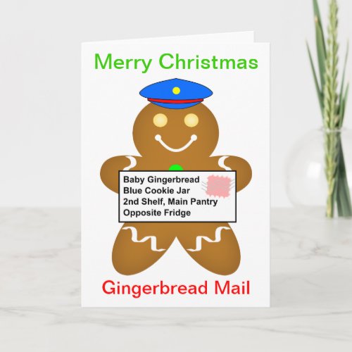 Gingerbread Man Delivery Holiday Card