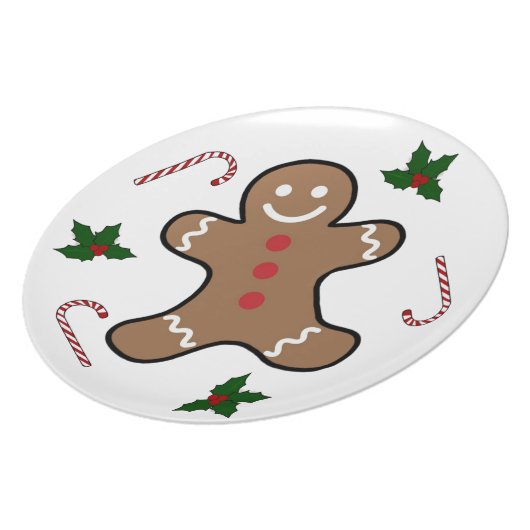 Gingerbread man dinner plate (Left Side)