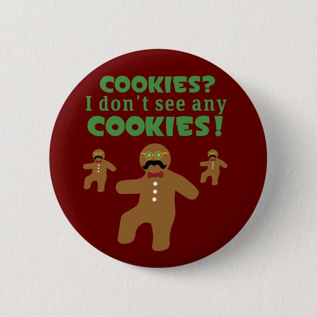 Gingerbread Man Disguise Pinback Button (Front)