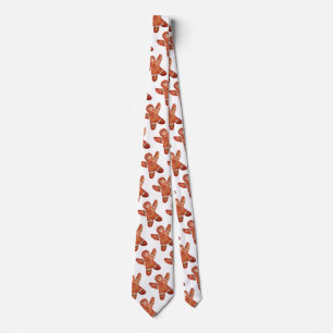 Gingerbread Man Drawing Neck Tie