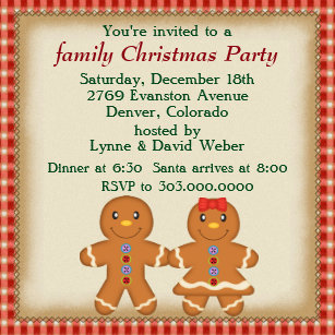 family christmas invitations zazzle