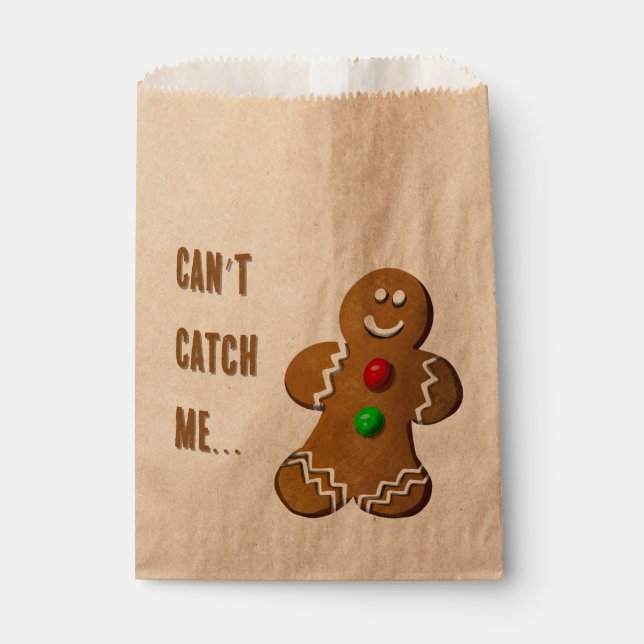Gingerbread Man Favor Bag (Front)