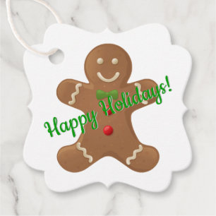 Gingerbread Man Favor Tags