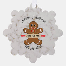 Gingerbread Man Food Gift Paper Ornament Gift Tag