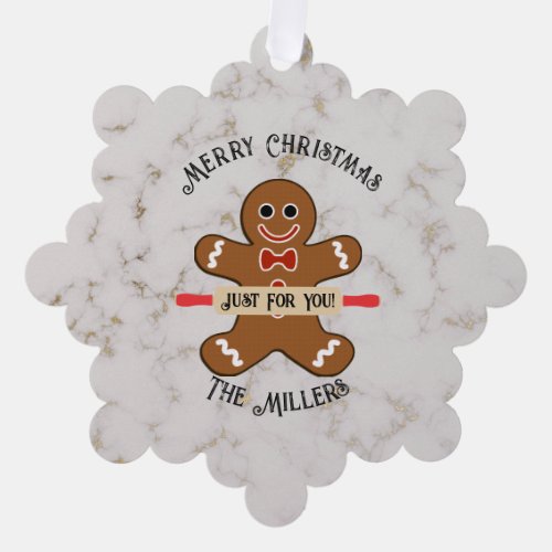 Gingerbread Man Food Gift Paper Ornament Gift Tag