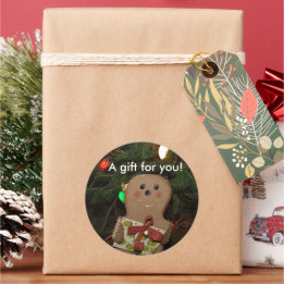 Gingerbread Man Gift For You Classic Round Sticker