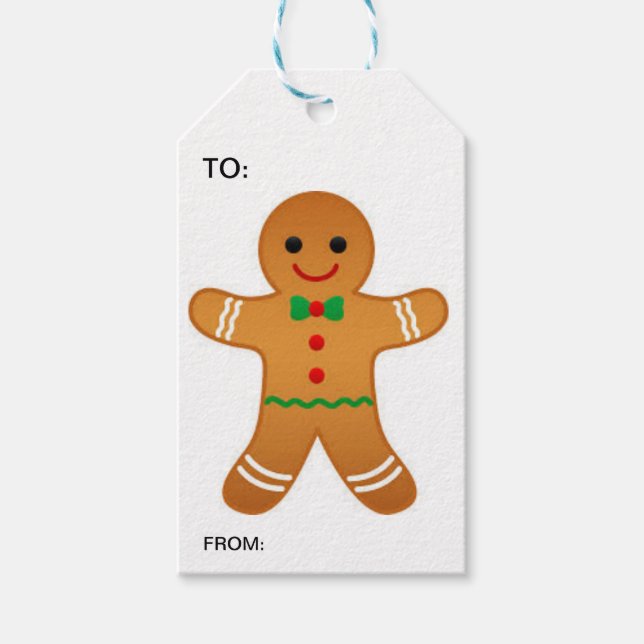 Gingerbread Man Gift Tag (Front)