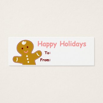 Gingerbread Man Gift Tags by imagefactory at Zazzle