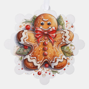 Gingerbread Man & Gingerbread House Ornament Card