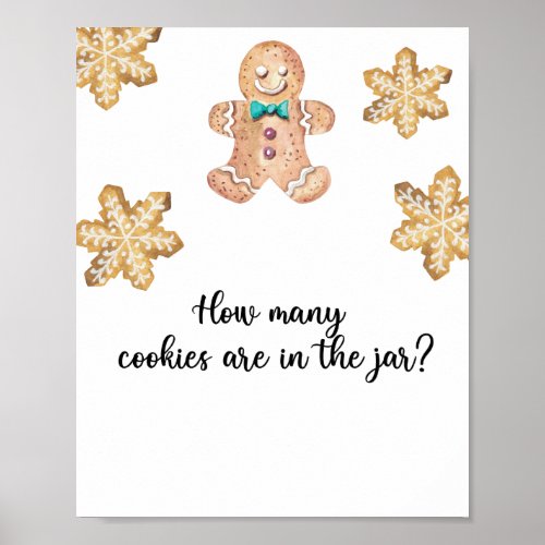 Gingerbread man _ guess how many cookies poster