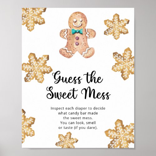 Gingerbread man _ guess the sweet mess poster