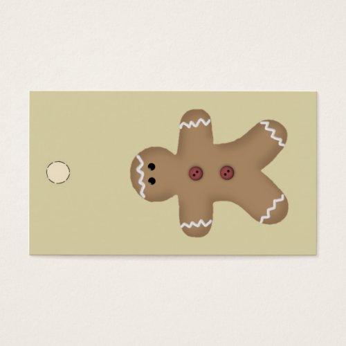 Gingerbread Man Hang Tag or Gift Tag