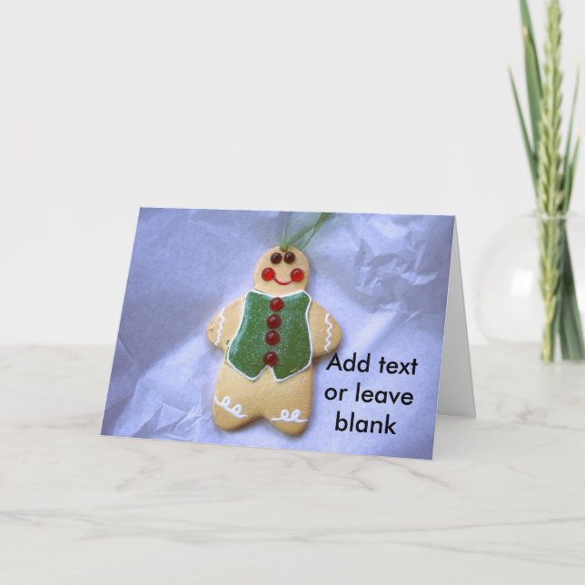 Gingerbread Man Holiday Card (Front)