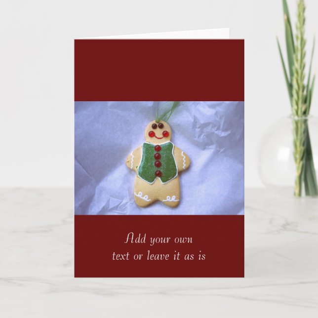 Gingerbread Man Holiday Card (Front)