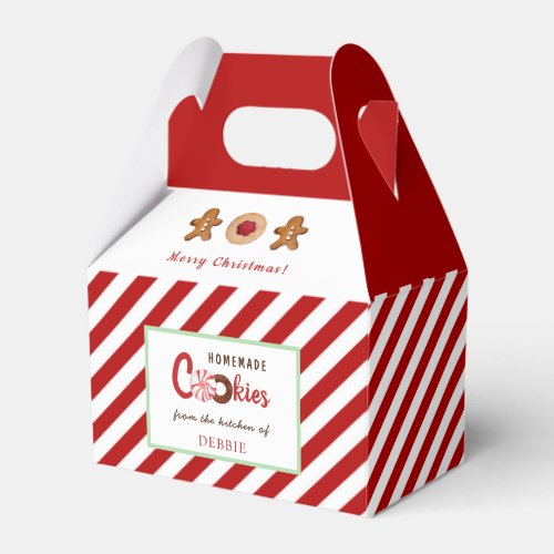 Gingerbread man Holiday Cookie Favor Box