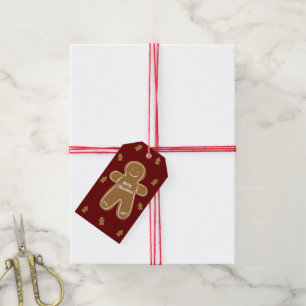 Gingerbread Man Holiday Merry Christmas Festive Gift Tags