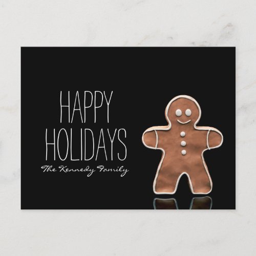 Gingerbread Man Holiday Postcard