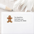 Gingerbread Man Holiday Return Address Labels | Zazzle