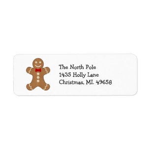 Gingerbread Daisies & Tulips Personalised Sticky Address Labels All Occasions 