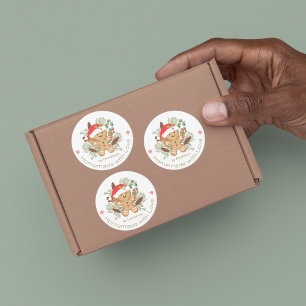 Gingerbread Man Homemade Love Christmas Food Labels