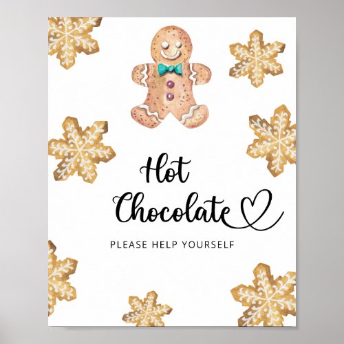 Gingerbread man _ Hot chocolate bar Poster