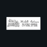 Gingerbread Man House  Christmas Return Address    Rubber Stamp<br><div class="desc">Gingerbread Man House Christmas Return Address rubber stamp</div>