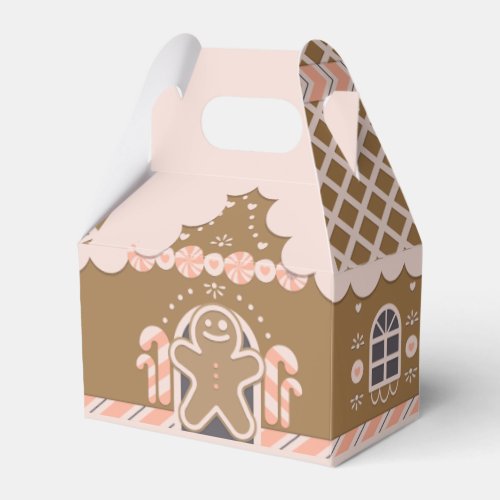 Gingerbread man house DIY Favor Boxes