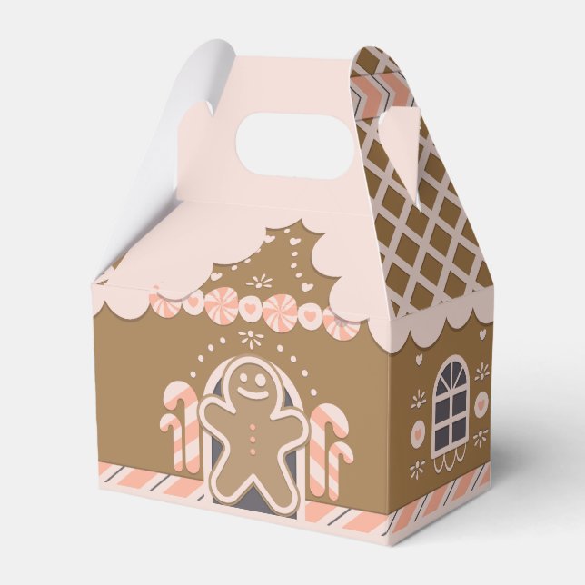 Gingerbread man house DIY Favor Boxes (Front Side)