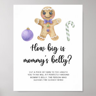 Gingerbread man how big is mommy's belly game poster
