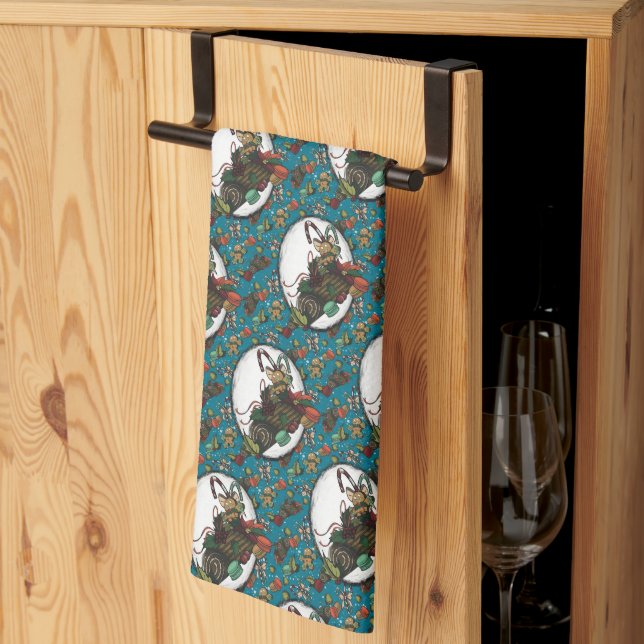 Gingerbread Man- Ice Kitchen Towel (Thirds Fold)