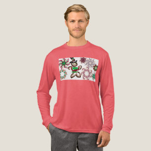 Gingerbread man joy Tri-Blend shirt