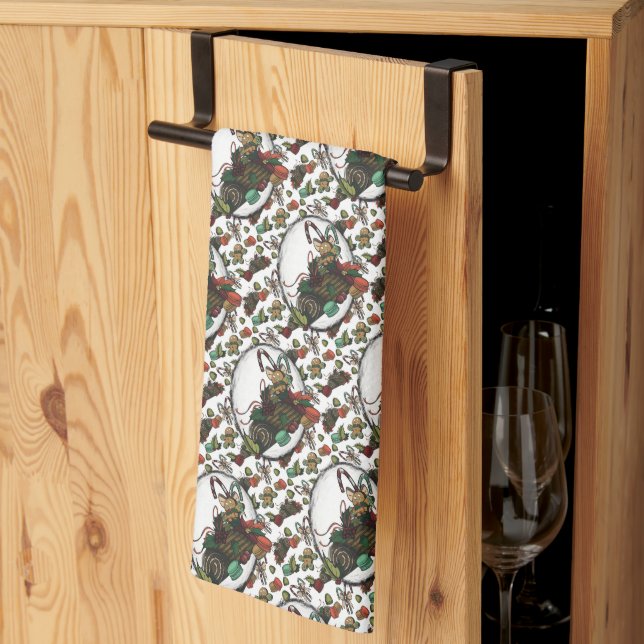 Gingerbread Man Kitchen Towel (Thirds Fold)