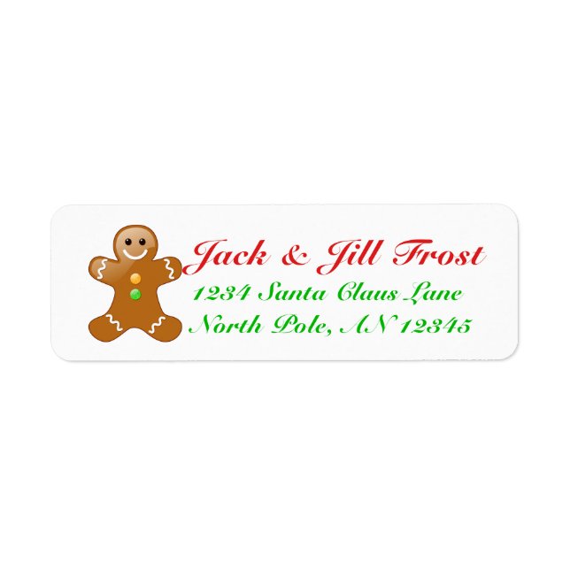 Gingerbread Man Label (Front)